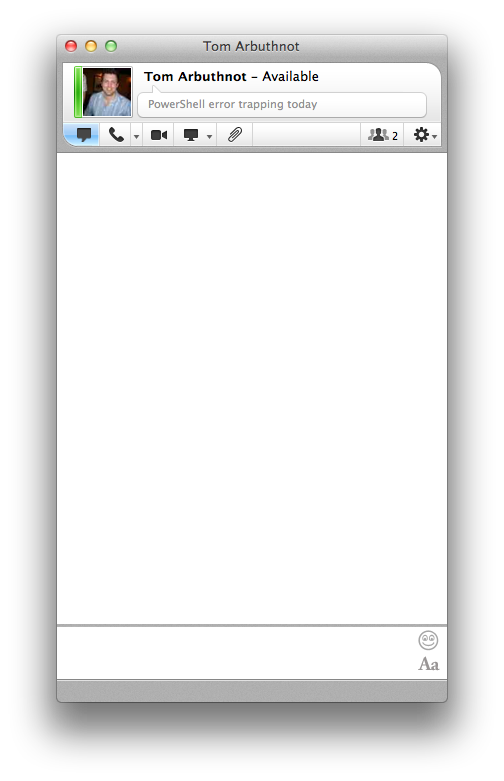 Lync for Mac 2011 - IM conversation Lync for Mac 2011 - IM conversation