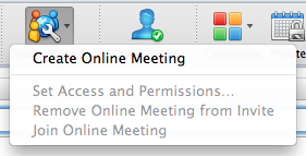 Lync for Mac 2011 - Create online meeting