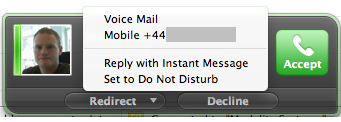 Lync for Mac 2011 - Redirect call to mobile Lync for Mac 2011 - Redirect call to mobile